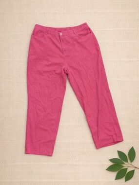 SHEIN Hot Pink Straight‑Leg Pants – High‑Rise Stretch | Plus 4X